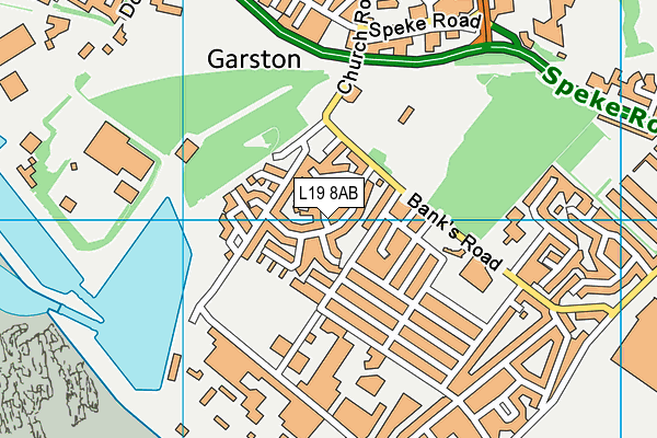 L19 8AB map - OS VectorMap District (Ordnance Survey)