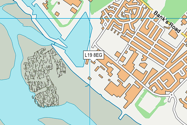 L19 8EG map - OS VectorMap District (Ordnance Survey)