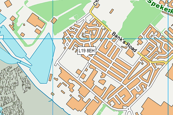 L19 8EH map - OS VectorMap District (Ordnance Survey)