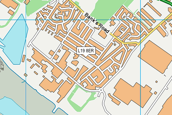 L19 8ER map - OS VectorMap District (Ordnance Survey)