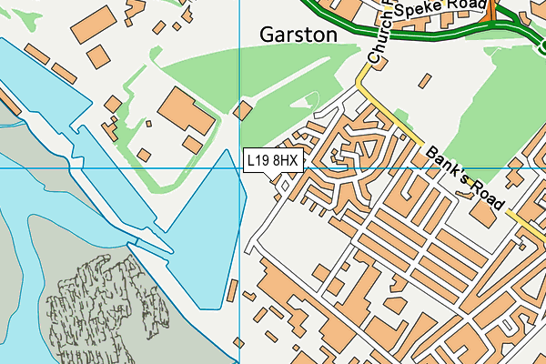 L19 8HX map - OS VectorMap District (Ordnance Survey)