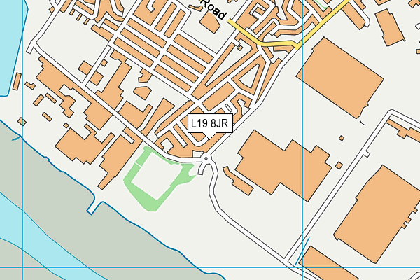 L19 8JR map - OS VectorMap District (Ordnance Survey)