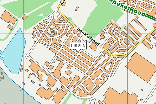 L19 8LA map - OS VectorMap District (Ordnance Survey)