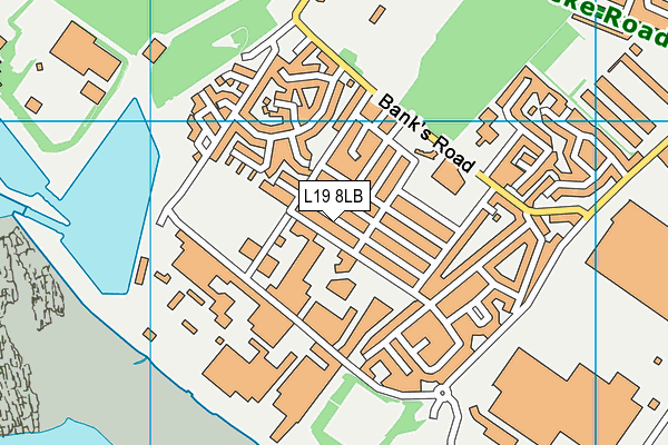 L19 8LB map - OS VectorMap District (Ordnance Survey)