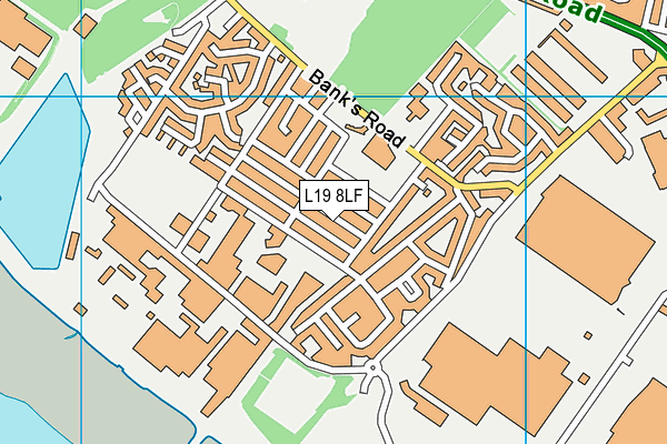 L19 8LF map - OS VectorMap District (Ordnance Survey)