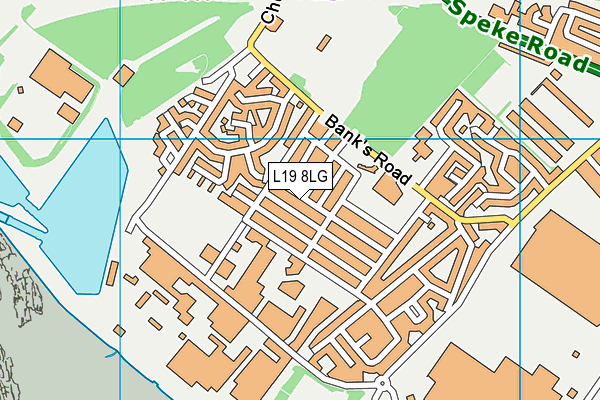 L19 8LG map - OS VectorMap District (Ordnance Survey)
