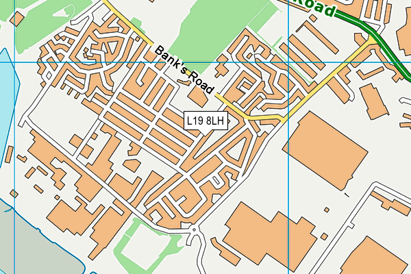 L19 8LH map - OS VectorMap District (Ordnance Survey)