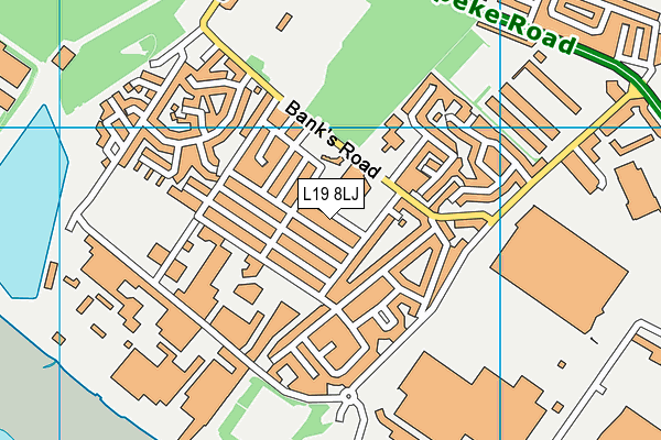 L19 8LJ map - OS VectorMap District (Ordnance Survey)