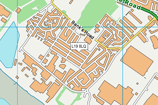 L19 8LQ map - OS VectorMap District (Ordnance Survey)