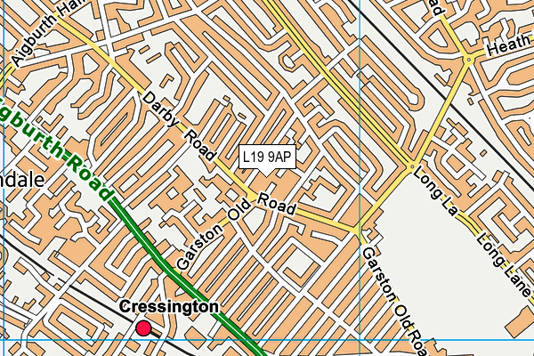 L19 9AP map - OS VectorMap District (Ordnance Survey)