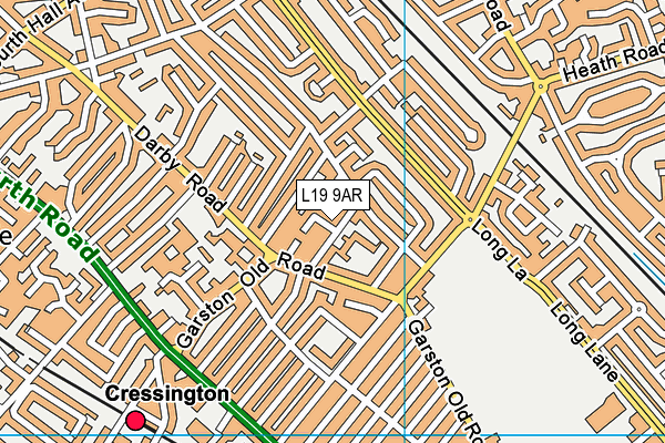 L19 9AR map - OS VectorMap District (Ordnance Survey)