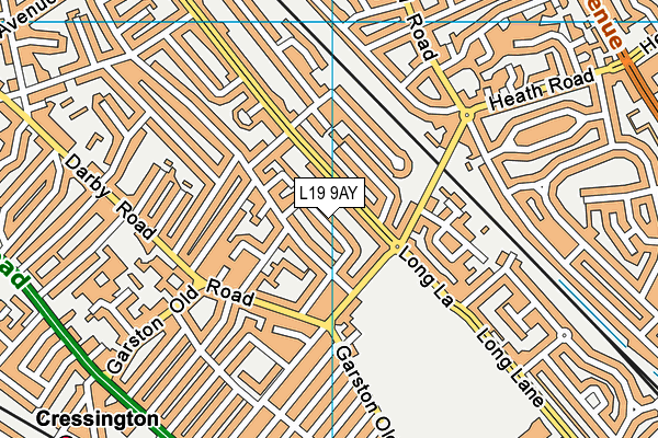 L19 9AY map - OS VectorMap District (Ordnance Survey)