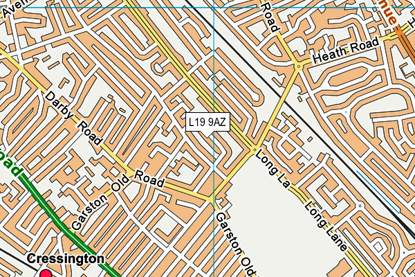 L19 9AZ map - OS VectorMap District (Ordnance Survey)