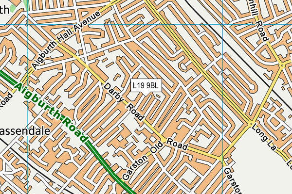 L19 9BL map - OS VectorMap District (Ordnance Survey)