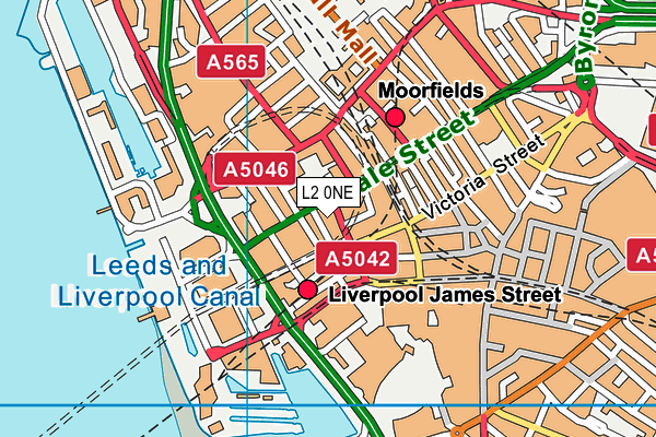 L2 0NE map - OS VectorMap District (Ordnance Survey)