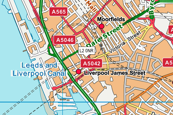 L2 0NR map - OS VectorMap District (Ordnance Survey)