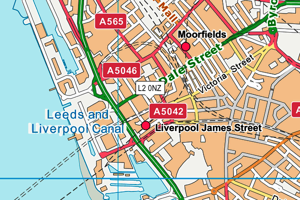 L2 0NZ map - OS VectorMap District (Ordnance Survey)