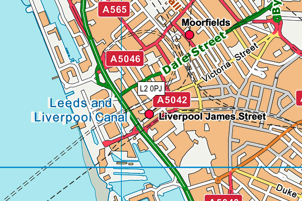 L2 0PJ map - OS VectorMap District (Ordnance Survey)