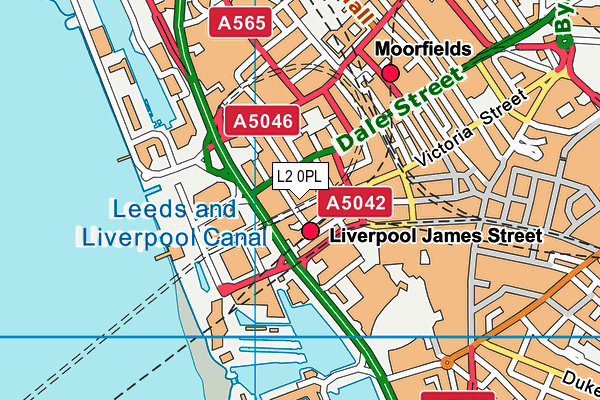 L2 0PL map - OS VectorMap District (Ordnance Survey)