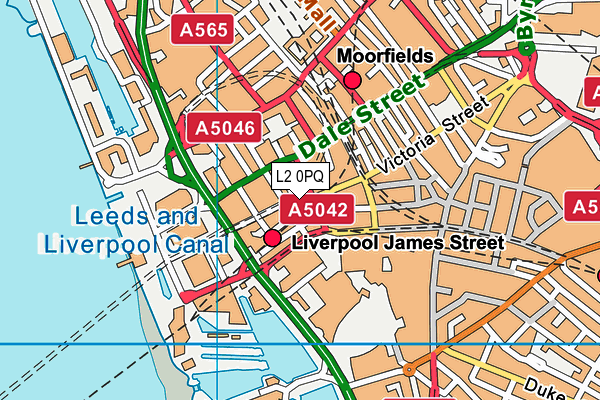 L2 0PQ map - OS VectorMap District (Ordnance Survey)