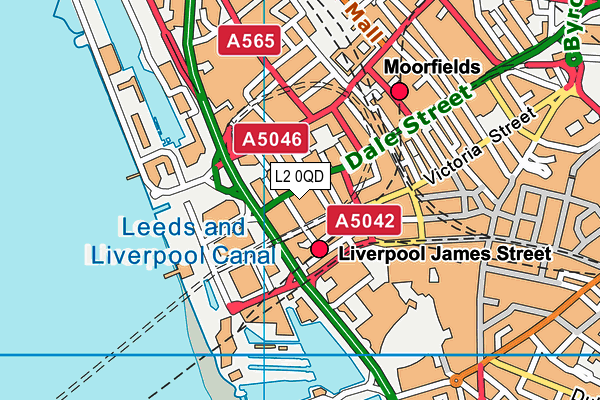 L2 0QD map - OS VectorMap District (Ordnance Survey)