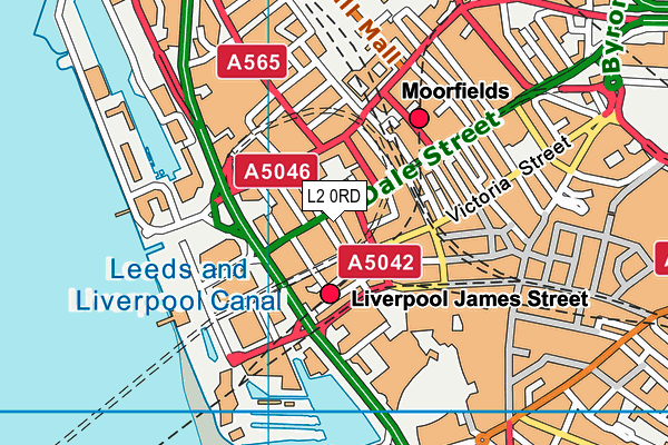 L2 0RD map - OS VectorMap District (Ordnance Survey)