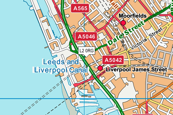 L2 0RG map - OS VectorMap District (Ordnance Survey)