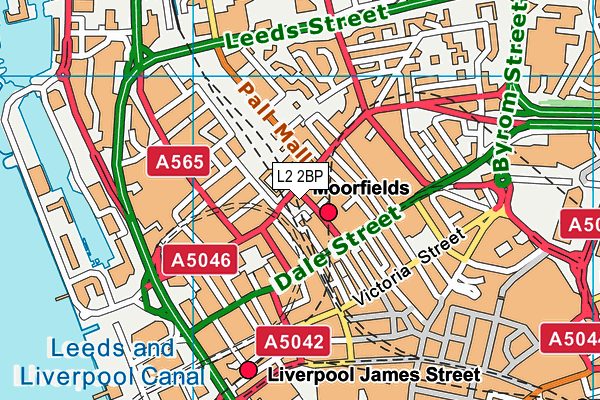 L2 2BP map - OS VectorMap District (Ordnance Survey)