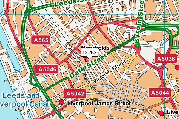 L2 2BS map - OS VectorMap District (Ordnance Survey)