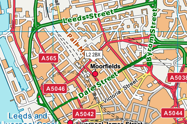 L2 2BX map - OS VectorMap District (Ordnance Survey)