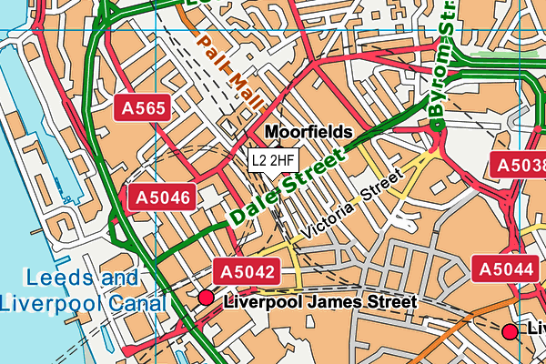 L2 2HF map - OS VectorMap District (Ordnance Survey)