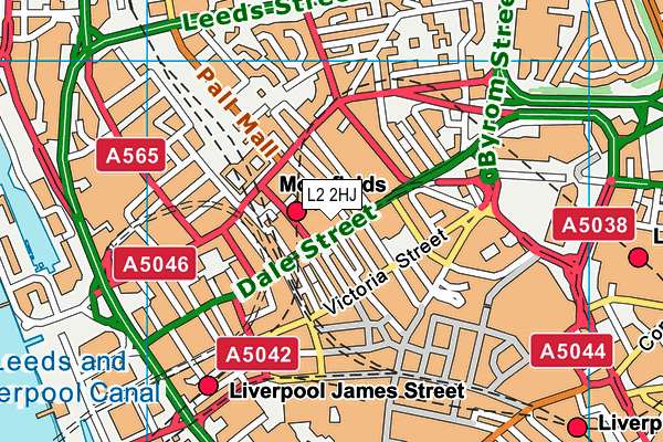 L2 2HJ map - OS VectorMap District (Ordnance Survey)