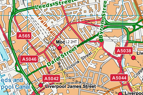 L2 2HT map - OS VectorMap District (Ordnance Survey)