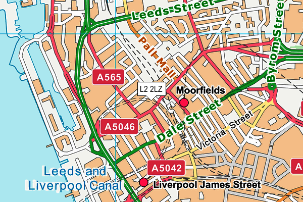 L2 2LZ map - OS VectorMap District (Ordnance Survey)