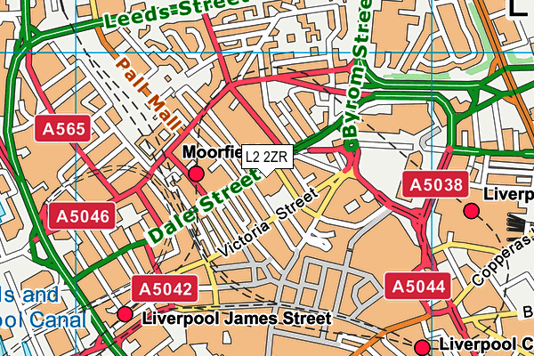 L2 2ZR map - OS VectorMap District (Ordnance Survey)