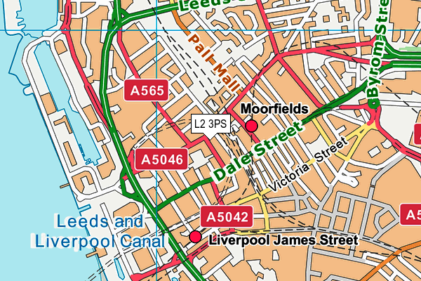 L2 3PS map - OS VectorMap District (Ordnance Survey)