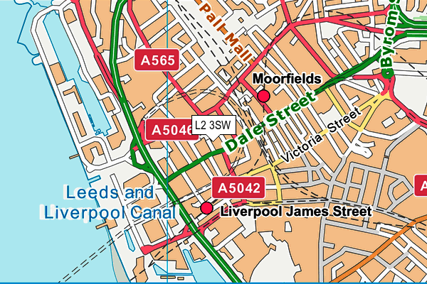 L2 3SW map - OS VectorMap District (Ordnance Survey)