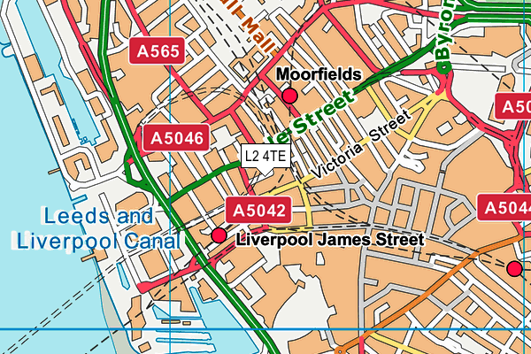 L2 4TE map - OS VectorMap District (Ordnance Survey)