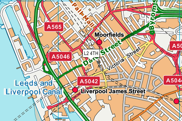 Jd Gyms (Liverpool City Centre) map (L2 4TH) - OS VectorMap District (Ordnance Survey)