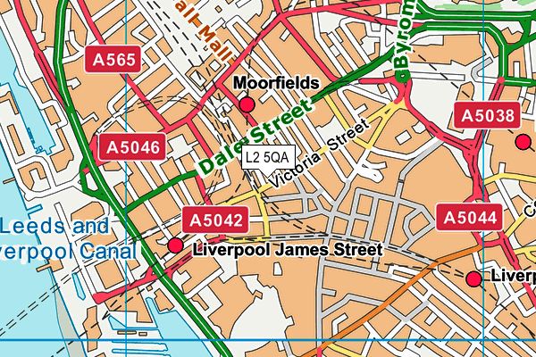 L2 5QA map - OS VectorMap District (Ordnance Survey)