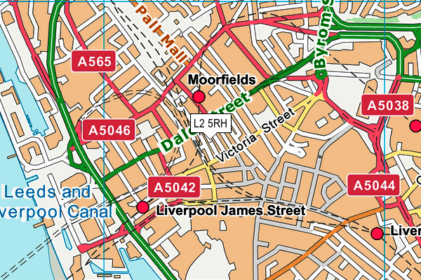 L2 5RH map - OS VectorMap District (Ordnance Survey)
