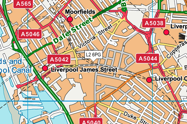 L2 6PG map - OS VectorMap District (Ordnance Survey)