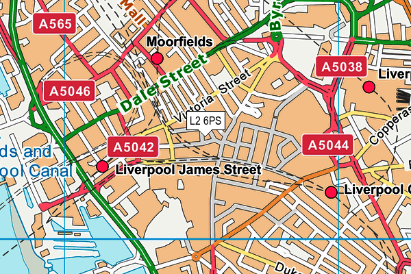 L2 6PS map - OS VectorMap District (Ordnance Survey)