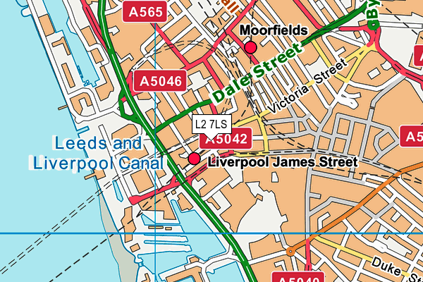 L2 7LS map - OS VectorMap District (Ordnance Survey)