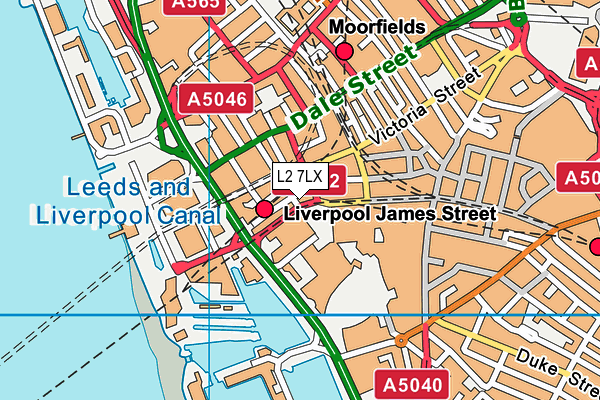 L2 7LX map - OS VectorMap District (Ordnance Survey)