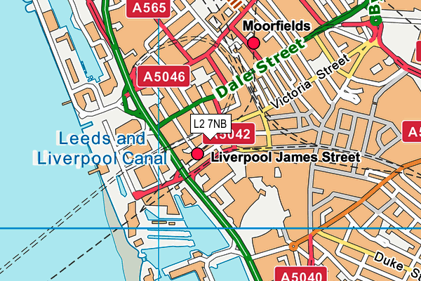 L2 7NB map - OS VectorMap District (Ordnance Survey)