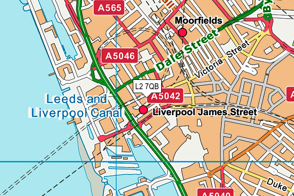 L2 7QB map - OS VectorMap District (Ordnance Survey)