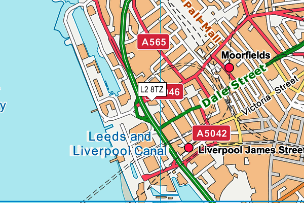 L2 8TZ map - OS VectorMap District (Ordnance Survey)