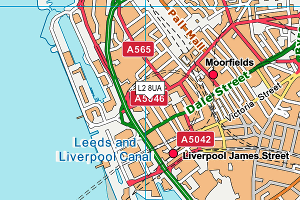 L2 8UA map - OS VectorMap District (Ordnance Survey)