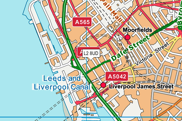 L2 8UD map - OS VectorMap District (Ordnance Survey)